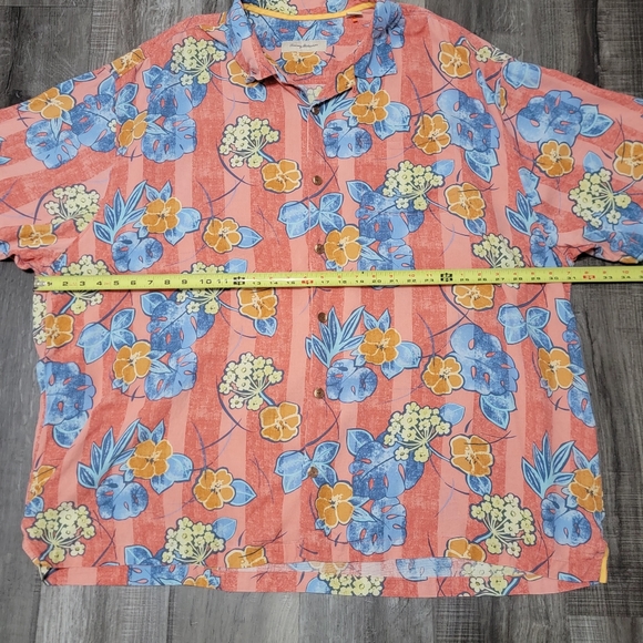 Tommy Bahama 100% Silk Orange Floral Shirt Size 3XB - Picture 7 of 13